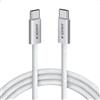 Anker Zolo Cavo da USB-C a USB-C, 240W Ricarica Rapida, Cavo Intrecciato Resistente alla Sporcizia, Connettore Sottile, per iPhone 16/15/16 pro/16 pro Max/Plus, MacBook/iPad, Galaxy S24 (1,8m, Bianco)