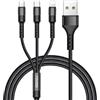 RAVIAD Multi Cavo di Ricarica 3 in 1 Multiplo Cavetto Micro USB Tipo C 1.2M