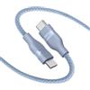Anker Cavo USB-C di Ricarica Veloce 240W, Design Intrecciato e Riciclato, per iPhone 16/16 pro/16 Plus/16 pro Max, MacBook pro, iPad pro, iPad Air 4, Galaxy S23 e Altro Ancora(1,8m, Blu)