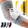 CAMBIVO Tutore Epicondilite Gomito con Doppio Cuscinetto in Gel da 5mm - Gomitiere Palestra a Compressione con Fascia Regolabile, Supporto per Tendinite, Tennis e Lavoro, Antiscivolo e Traspirante