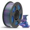 ANYCUBIC PLA Silk Filamento, Filamento di Seta Tricolore da 1,75 mm, Filamento per Stampante 3D con Lucentezza Controllabile, Texture Silk, Colori Magnifici, Blu Verde Viola 1KG
