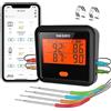 INKBIRD Termometro Barbecue Bluetooth 4 sonde IDT-34C-B,Termometro Carne Wireless con app,Cucina Griglia Cottura