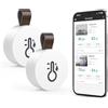 ORIA 2Pezzi Igrometro Termometro Wireless Bluetooth, Sensore di Temperatura e umidità con Funzione di Esportazione dei Dati, Termometro da Interno Mini per iOS Android per Vino, Soggiorno, Casa