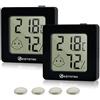 KETOTEK 2 Pezzi Mini Termometro Igrometro Ambiente Interno Termoigrometro Digitale Monitor di Temperatura e Umidometro per Casa Ufficio Serra