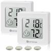 KETOTEK 2 Pezzi Igrometro Termometro Ambiente Interno Mini Termoigrometro Digitale Monitor di Temperatura e Umidometro per Casa Ufficio Serra