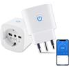 ANTELA Presa Wifi Italiana 16A, Monitoraggio energetico Intelligente Smart Plug, Protezione Sovraccarico, Timer e Regolazione del Programma, Compatibile con Alexa & Google Home, 2 Pezzi