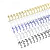 RAYSON Spirale Metallica per Rilegatura, 23 Anelli, 50 Fogli, Passo 2:1, 9,5 mm, A4, Multicolore, 100 Pezzi