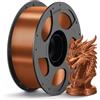 ANYCUBIC PLA Silk Filamento 1,75 mm per Stampante 3D, Lucentezza Controllabile, Texture Silk, Colori Magnifici, Rame 1KG
