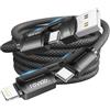 RAVIAD Multi Cavo di Ricarica [3M] 4 in 1 Multiplo Cavetto 60W PD con USB C