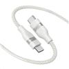 Anker Cavo USB-C di Ricarica Veloce da 240W, Design Intrecciato e Riciclato, per iPhone 16/16 pro/16 Plus/16 pro Max, MacBook pro, iPad pro, iPad Air 4, Galaxy S23 e Altro Ancora(1,8m, Bianco)