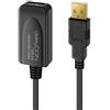 deleyCON 5m Cavo Attivo USB 2.0 Prolunga Attiva con Amplificatore di Segnale USB2.0 Ripetitore Cavo di Prolunga USB3.0 PC Stampante Scanner per Computer Nero