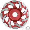 Adiwo Mola a Tazza Diamantata Disco Diamantato 125 x 22,23 mm, Disco Abrasivo Diamantato per levigare Cemento Mattoni Muratura Granito Pietra Intonaco Gesso Qualità Industriale (Rosso)
