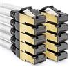 deleyCON 10x 0,5m Patch CAT8.1 Rete Dati S/FTP PiMF 2000 MHz 40 Gbit RJ45 LAN DSL CAT.8 Ethernet Connettore RJ45 - Bianco