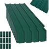 Teodute 12 Pezzi Lamiera Zincata, 110 x 42cm 11 m² Onduline per Coperture Tettoie, Facili da Installare, Ondulina per Tettoie per Auto Casette da Giardino e Decorazioni Murali (Verdi)