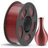 ANYCUBIC PLA Silk Filamento, Filamento di Seta Bicolore 1,75 mm, Filamento per Stampante 3D con Lucentezza Controllabile, Texture Silk, Colori Magnifici, Nero Rosso 1KG