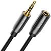 deleyCON 1m Prolunga Cuffia AUX 3,5mm Jack CTIA 4 Poli Cavo di Prolunga TRRS Microfono Stereo Audio Spinotto in Metallo PC Cellulare Smartphone Tablet Ricevitore Hi-fi (Extra Sottile e Flessibile)