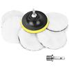 URAQT Kit 8 Pezzi di Lucidatura Auto, 100mm Tamponi per Lucidatura Auto, Tamponi Lucidatura Lana con M10 Adattatore Trapano e Adattatore Esagonale, Disco per Lucidatura Auto per Pulizia e Lucidatura.
