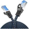 deleyCON 1m Patch CAT 8 (40 Gbit/s, 2000 MHz) Gigabit Rete Ethernet RJ45 S/FTP POE CAT8 LAN per PS5 Router Modem TV Switch Laptop - Nero