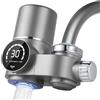 HOTUT Filtro Acqua Rubinetto, UV luce Blu Filtro Casa Cucina, Sistema di Filtrazione Dell'acqua, Anticalcare Rubinetto, Riduce Sabbia, Cloro e Cattivo Gusto - Display Contalitri Digitale