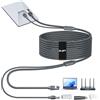 HanCenDa Cavo 2 in 1 per Starlink Mini Ethernet, 10 m, per cavo di alimentazione Starlink mini + cavo Ethernet RJ45, DC a DC, cavo di alimentazione DC a C, accessori impermeabili per barca, auto