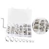 UPKOCH Fascette Stringitubo in Acciaio Inox 304 Regolabili Anticorrosione 80 Pezzi con Chiave per Tubi e Linee Uso Ufficio e Nautico