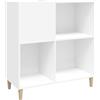 vidaXL Mobile Porta Dischi Bianco 84,5x38x89 cm in Legno Multistrato