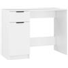 vidaXL Scrivania Bianca 100x50x75 cm in Legno Multistrato