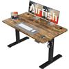 Airfish Scrivania Regolabile in Altezza 120x60cm Scrivania da Ufficio con USB Scrivania Elettrica con Funzione di Memoria Standing Desk con Sistemi Anti-Collisione Altezza Regolabile 73-118cm,Marrone
