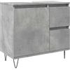 vidaXL Armadietto da Bagno Grigio Cemento 65x33x60cm in Truciolato