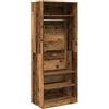 vidaXL Kledingkast 80x50x200 cm bewerkt hout oud hout