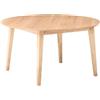 Beliani Tavolo da pranzo moderno rotondo 140 cm Piano in MDF impiallacciato rovere Gambe in legno di gomma Impiallacciato rovere chiaro
