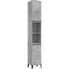 vidaXL Armadietto Bagno Grigio Cemento 30x30x190 cm Legno Multistrato