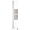 vidaXL Armadietto da Bagno Bianco 30x30x190 cm in Legno Multistrato