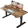 Airfish Scrivania Regolabile in Altezza 73-118 cm, 140 x 60 cm, Marrone