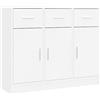 vidaXL Credenza Bianca 91x28x75 cm in Legno Massello di Acacia