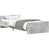 vidaXL Giroletto Grigio Cemento 90x200 cm in Legno Multistrato