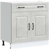 vidaXL Base da Cucina Kalmar Grigio Cemento in Legno Multistrato, Mobile Base lavello, Mobile Cucina Base con cassetto, Mobile Base lavello