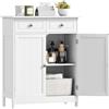 kleankin Mobile Bagno 2 Ante 2 Cassetti Salvaspazio 60x30x75 cm Bianco