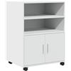 vidaXL Mobiletto con Ruote Bianco 60x48x81 cm in Truciolato