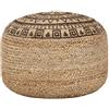 Rantry Pouf Lavorato a Mano Marrone 45x30 cm in Juta Mobili, Poggiapiedi Divano, Pouf Poggiapiedi, Pouf Divano,Poggia Piedi per Divano