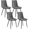 Klihome Set di 4 Sedie Sala da Pranzo, Sedie da Cucina senza Braccioli