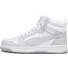 PUMA Rebound V6, Scarpe da ginnastica Unisex - Adulto, White Ash Gray, 42 EU