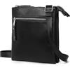 Miss Lulu Borsa a tracolla da donna, borsa per telefono causale nera con tracolla lunga regolabile, borsa a tracolla multi-scomparto di medie dimensioni per donna