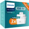 Philips Filtro acqua Softening+ 3-pack (filtra PFAS) compatibile con BRITA Maxtra+