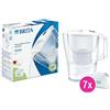 BRITA Caraffa filtrante 2.4L Aluna Bianco + 7 Filtri MAXTRA PRO (filtra PFAS)