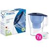 BRITA Caraffa filtrante 2.4L Aluna blu + 7 Filtri MAXTRA PRO (filtra PFAS)