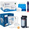 Kit di emergenza acqua potabile grande - caraffa filtrante + filtri per acqua Philips + filtri per esterno