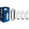 Philips Filtro per doccia (Cromato) con 3 cartucce compatibile con tutti rubinetti e tubi