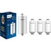 Philips Filtro per doccia (Bianco) con 3 cartucce compatibile con tutti i rubinetti e tubi