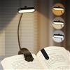 vsshe LED Lampada Luce da Lettura per Libro, 16 LEDs Luce Lettura Ricaricabile USB, Lampada da lettura a clip con Clip a Collo d'oca Flessibile a 360°, 3 Modalità,Dimmerabile Senza Livelli.